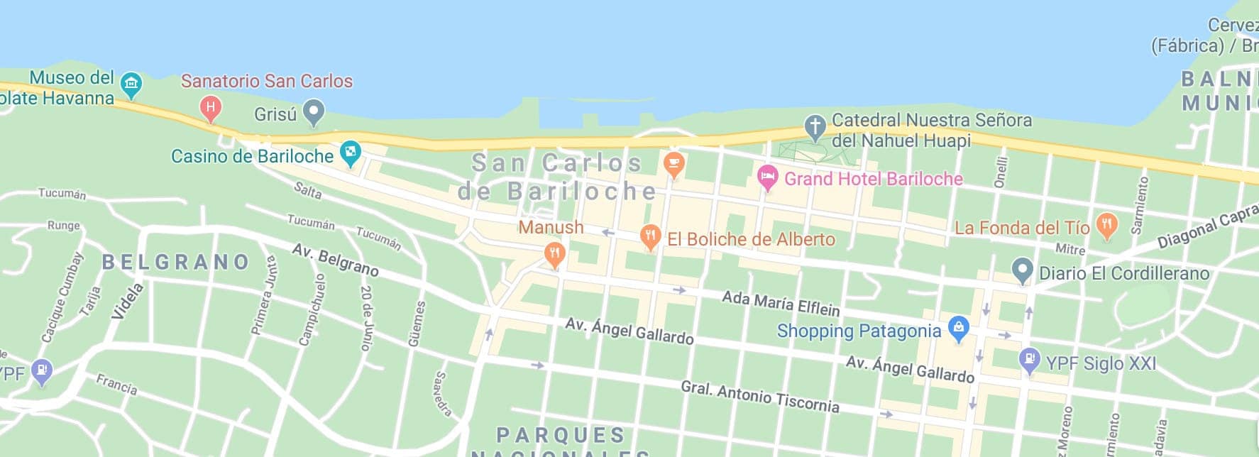Bariloche Center Map