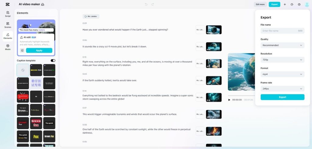 Produce Industry News Videos with the AI Video Maker Smart Layouts5