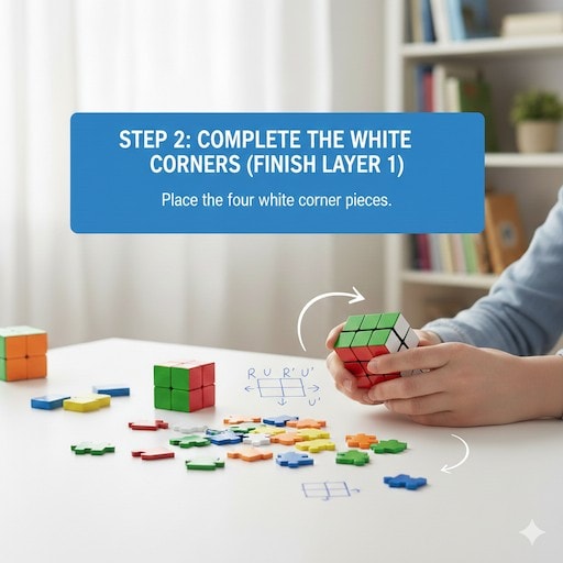 how to solve a rubick's cube step 2